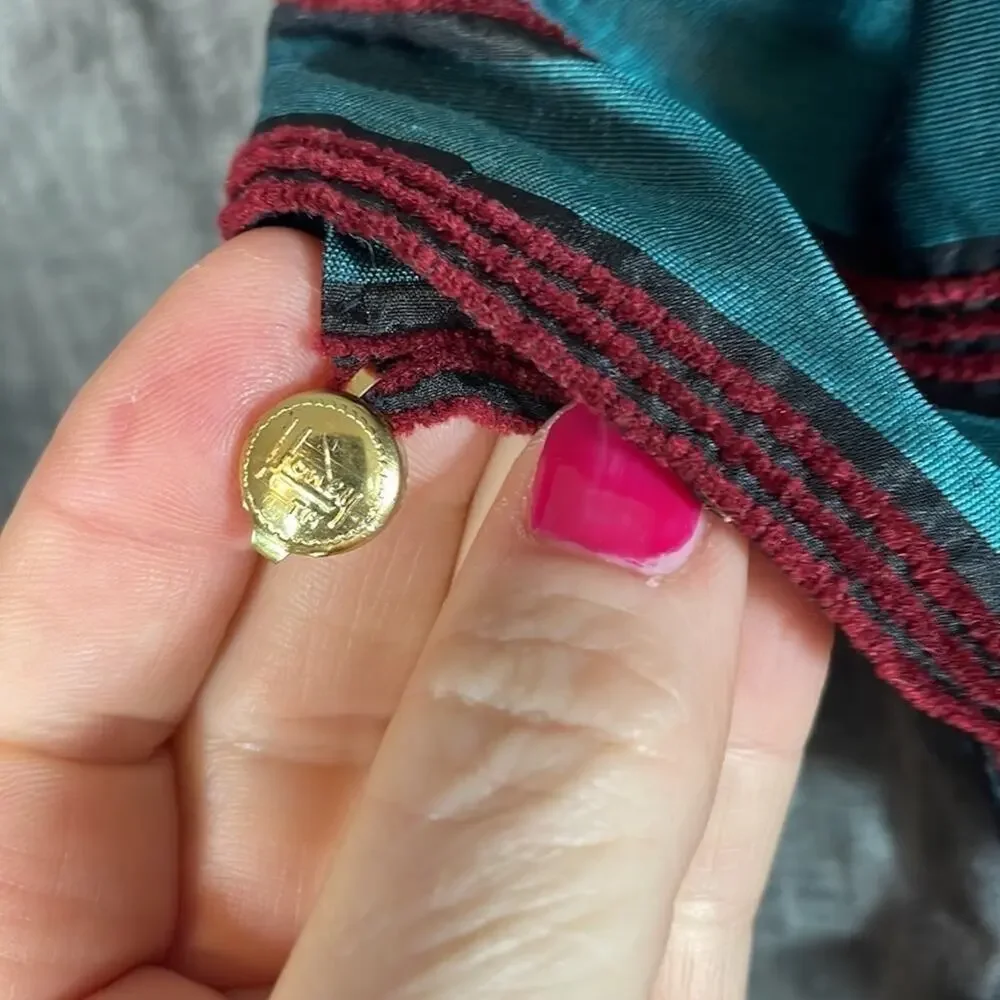 Vintage Honey Italian silk brocade and chenille scarf